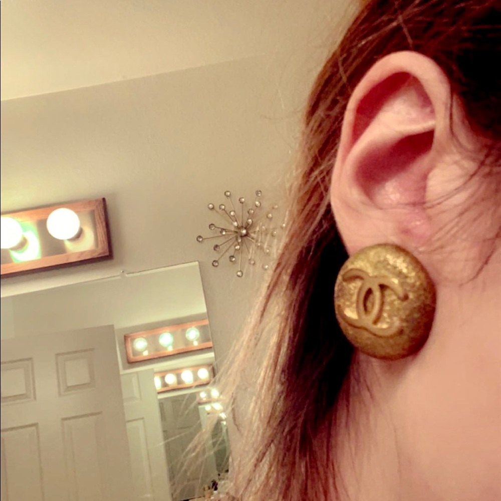 Authentic Chanel Gold Earrings